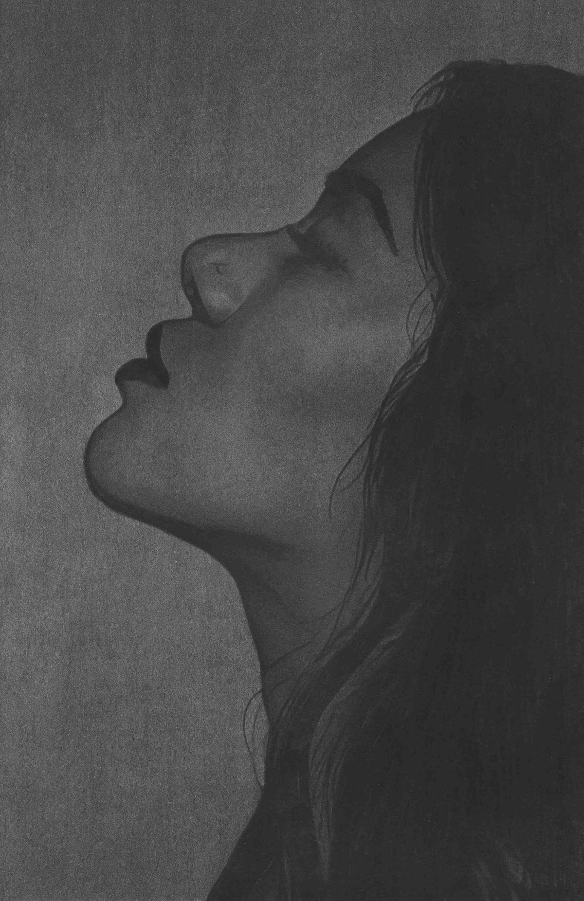 Drawing of Elizabeth Lizzie Jennemann On Paper Using Graphite, Charcoal and Ink by Seth Jennemann. " Wait "